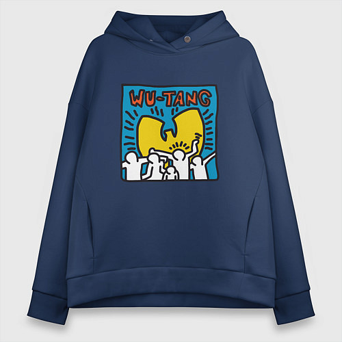Женское худи оверсайз Wu-Tang People / Тёмно-синий – фото 1