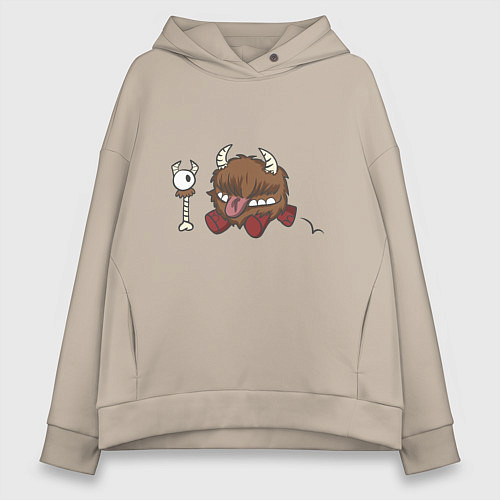 Женское худи оверсайз Честер dont starve / Миндальный – фото 1