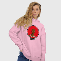 Толстовка оверсайз женская Retro Jordan, цвет: светло-розовый — фото 2