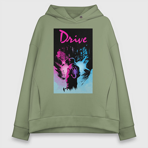 Женское худи оверсайз DRIVE фильм / Авокадо – фото 1