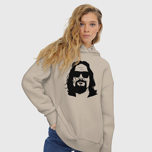 Женское худи оверсайз Большой Лебовски Big Lebowski / Миндальный – фото 3