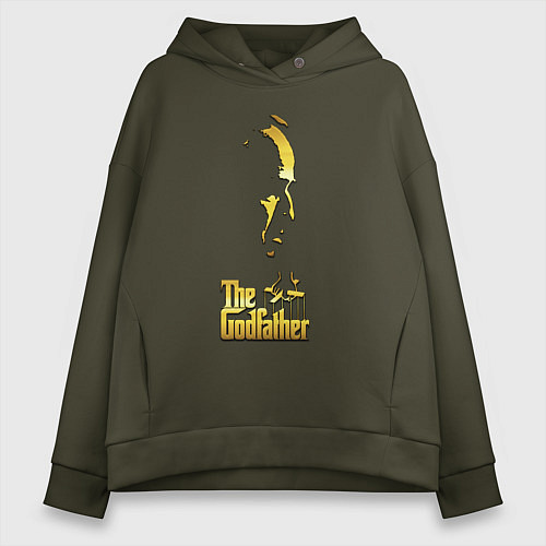 Женское худи оверсайз Крестный отец the godfather / Хаки – фото 1