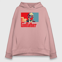 Толстовка оверсайз женская Godfather logo, цвет: пыльно-розовый