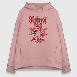 Толстовка оверсайз женская Slipknot Slip Goats Art, цвет: пыльно-розовый