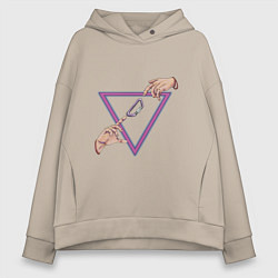 Толстовка оверсайз женская Идеальное прикосновение, цвет: миндальный