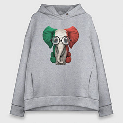 Толстовка оверсайз женская Italy Elephant, цвет: меланж