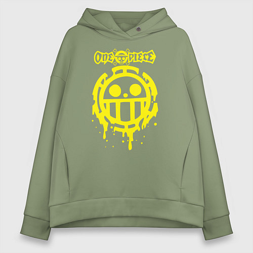 Женское худи оверсайз Пираты Сердца One Piece / Авокадо – фото 1