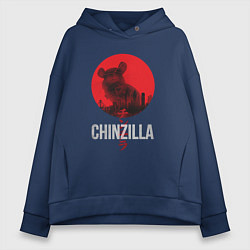 Женское худи оверсайз Chinzilla white