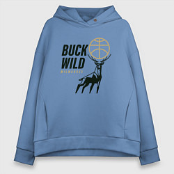 Толстовка оверсайз женская Buck Wild, цвет: мягкое небо