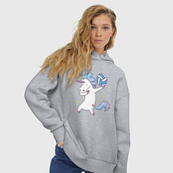 Толстовка оверсайз женская Unicorn Volleyball, цвет: меланж — фото 2