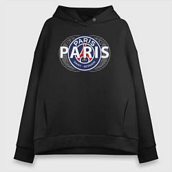 Толстовка оверсайз женская PSG Core Wordmark Graphic New 202223, цвет: черный