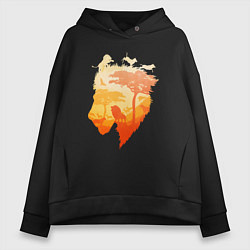 Женское худи оверсайз Africa - Lion