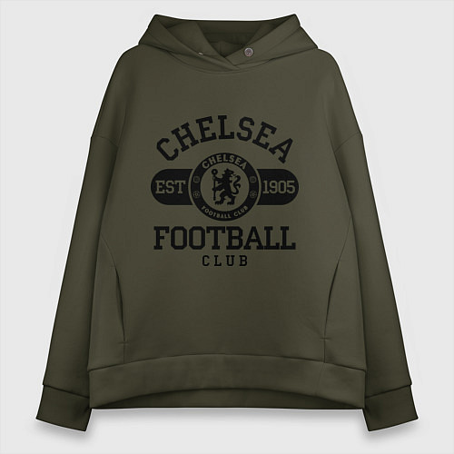 Женское худи оверсайз Chelsea Football Club / Хаки – фото 1