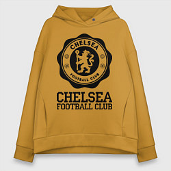 Толстовка оверсайз женская Chelsea FC: Emblem, цвет: горчичный