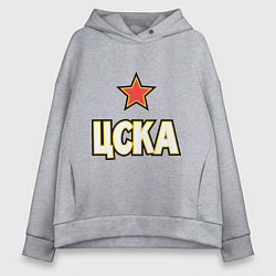 Толстовка оверсайз женская ЦСКА, цвет: меланж