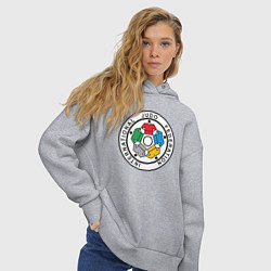Толстовка оверсайз женская Judo Federation, цвет: меланж — фото 2