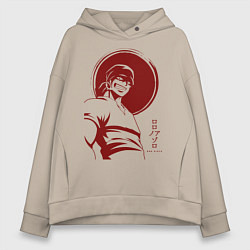 Толстовка оверсайз женская Ророноа Зоро One Piece, цвет: миндальный