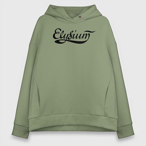 Женское худи оверсайз Elysium логотип / Авокадо – фото 1