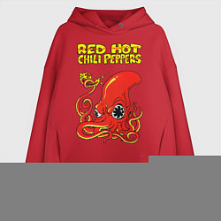 Толстовка оверсайз женская RED HOT CHILI PEPPERS, цвет: красный