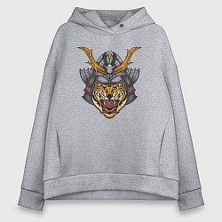 Толстовка оверсайз женская Tiger Samurai, цвет: меланж
