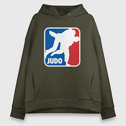 Толстовка оверсайз женская Judo - Sport, цвет: хаки