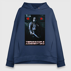 Толстовка оверсайз женская Terminator JD, цвет: тёмно-синий