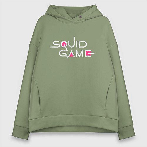 Женское худи оверсайз Squid Game name / Авокадо – фото 1