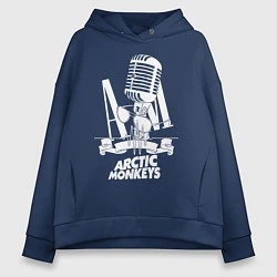 Толстовка оверсайз женская Arctic Monkeys, рок, цвет: тёмно-синий