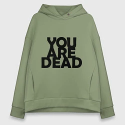 Толстовка оверсайз женская DayZ: You are Dead, цвет: авокадо
