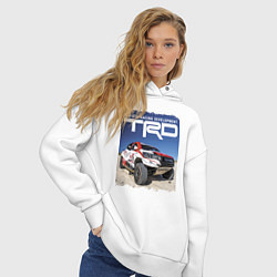 Толстовка оверсайз женская Toyota Racing Development, desert, цвет: белый — фото 2