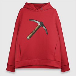 Толстовка оверсайз женская Кирка из Раста, цвет: красный