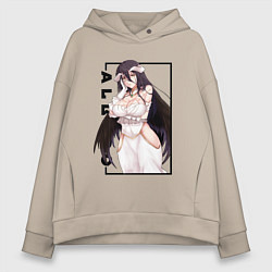 Толстовка оверсайз женская Альбедо Albedo Повелитель, цвет: миндальный