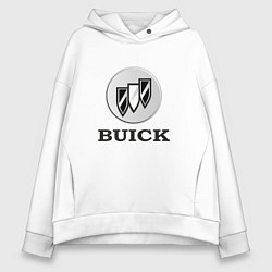 Женское худи оверсайз Gray gradient Logo Buick