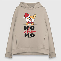 Женское худи оверсайз Corgi Ho ho Ho