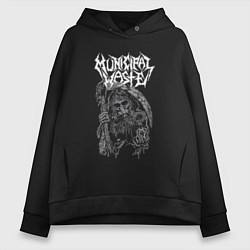 Толстовка оверсайз женская Municipal Waste - urban nightmare, цвет: черный