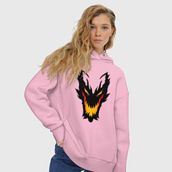 Толстовка оверсайз женская ЛИЦО SHADOW FIEND DOTA2, цвет: светло-розовый — фото 2