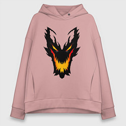 Толстовка оверсайз женская ЛИЦО SHADOW FIEND DOTA2, цвет: пыльно-розовый