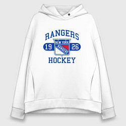 Толстовка оверсайз женская Нью Йорк Рейнджерс, New York Rangers, цвет: белый