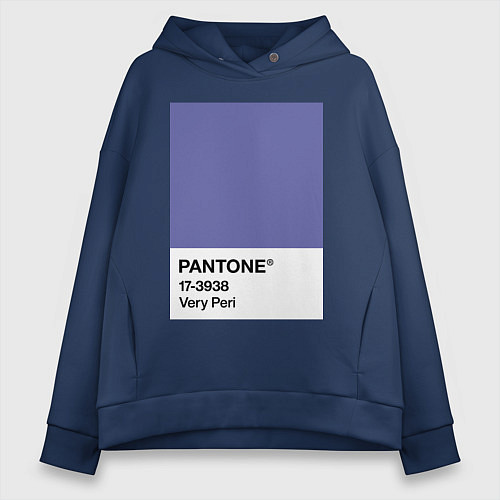 Женское худи оверсайз Цвет Pantone 2022 года - Very Peri / Тёмно-синий – фото 1