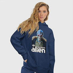 Толстовка оверсайз женская Resident alien, цвет: тёмно-синий — фото 2
