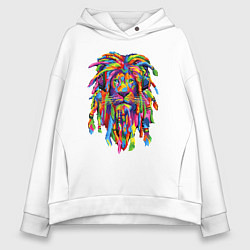Толстовка оверсайз женская Lion dreaD, цвет: белый