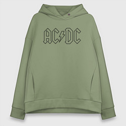 Женское худи оверсайз ACDC Logo Молния