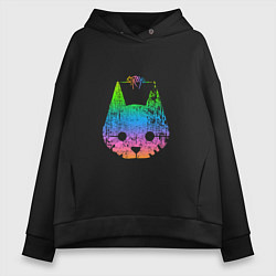 Толстовка оверсайз женская Stray: Gradient, цвет: черный