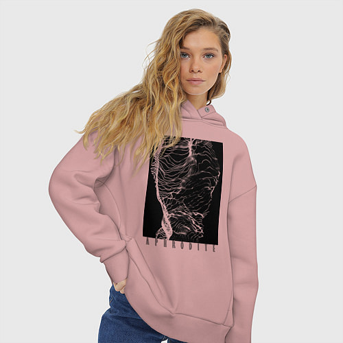 Женское худи оверсайз APHRODITE Fashion summer 2022 / Пыльно-розовый – фото 3