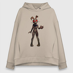 Толстовка оверсайз женская The rabbit lady FNAF 5, цвет: миндальный