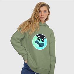 Толстовка оверсайз женская Слюрпи, цвет: авокадо — фото 2