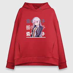 Толстовка оверсайз женская Данганронпа Danganronpa, Кёко Киригири Kyouko Kiri, цвет: красный