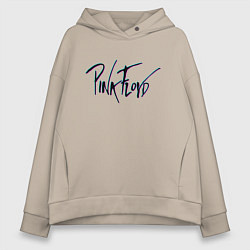 Толстовка оверсайз женская PINK FLOYD GLITCH ПИНК ФЛОЙД ГЛИТЧ, цвет: миндальный