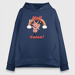 Женское худи оверсайз Hail Satan