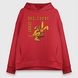 Толстовка оверсайз женская Blink 182 Yellow Rabbit, цвет: красный